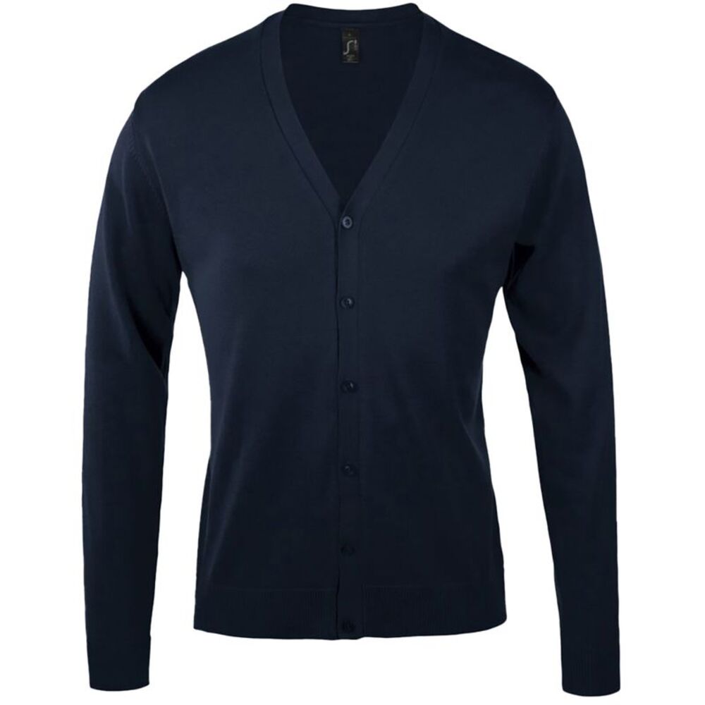 SOLS Mens Golden V Neck Cardigan / Navy
